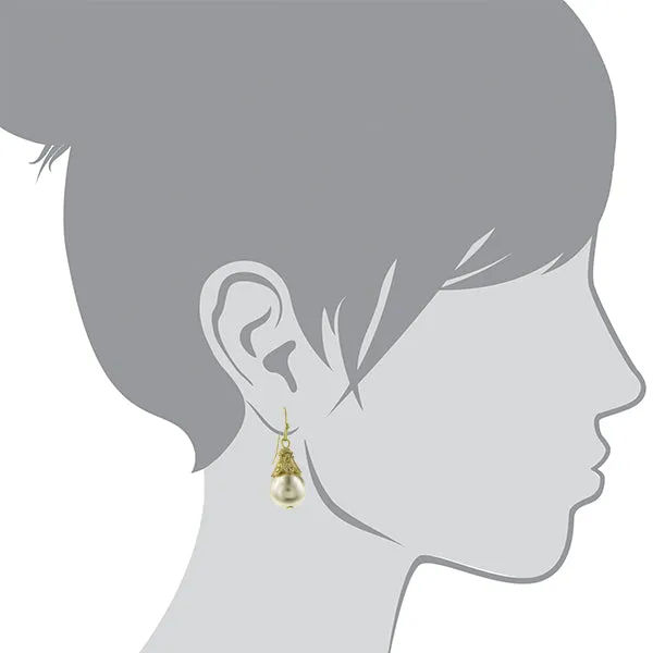 1928 Jewelry Petite Faux Pearl Drop Earrings
