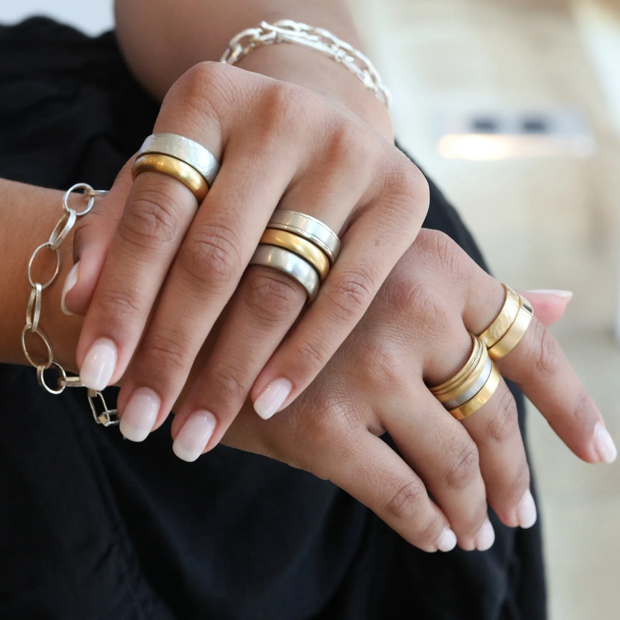 20K Gold Wide High Dome Band