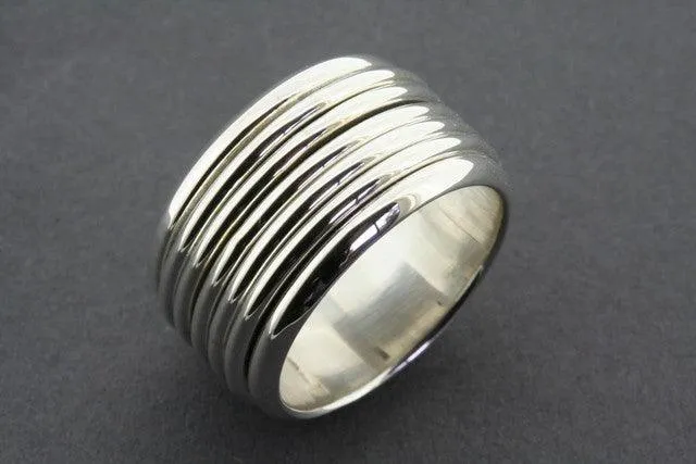 5 Band Sterling Silver Spinner Ring