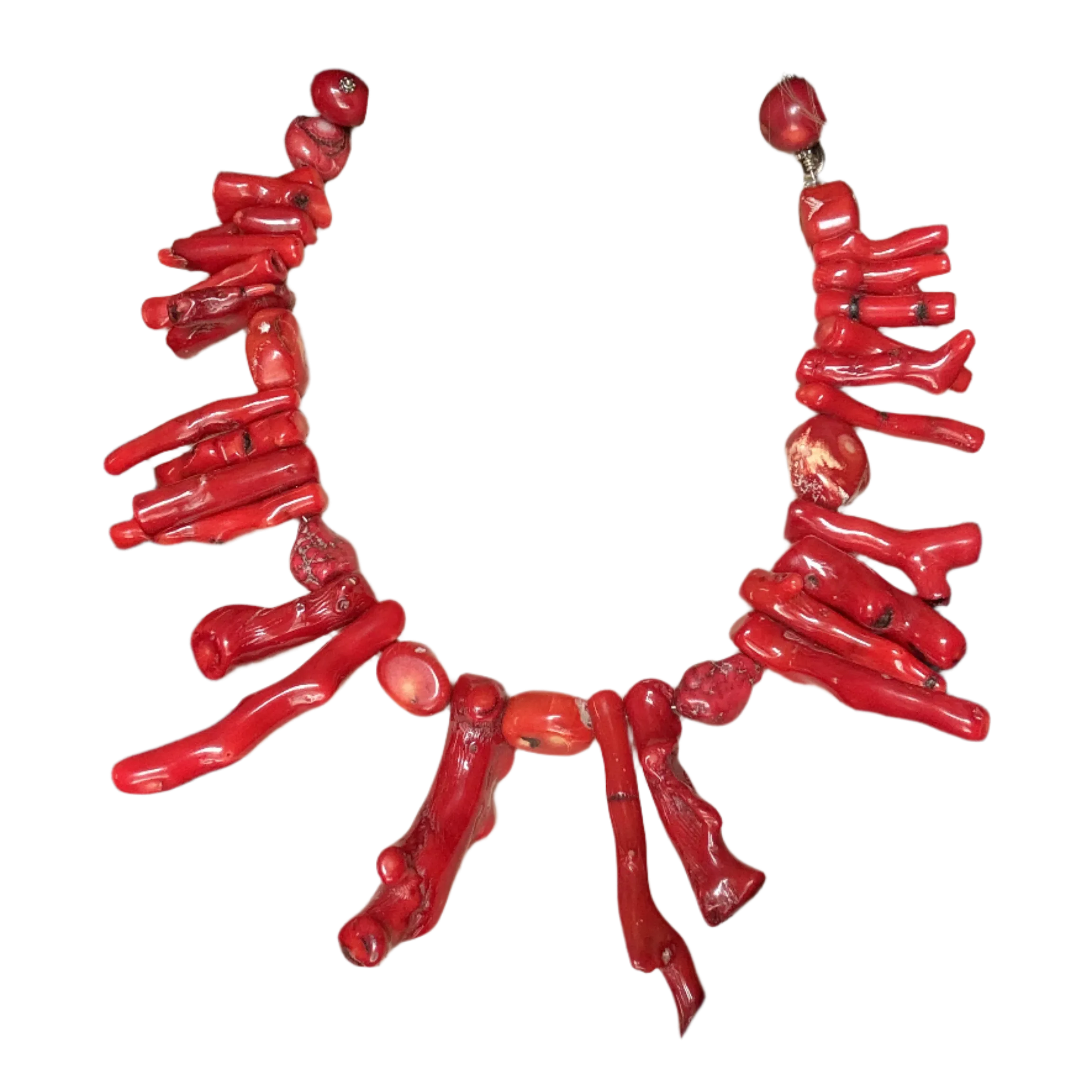 90s Genuine Red Coral Statement Necklace