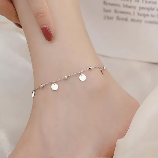 925 Stamp Anklet for Women