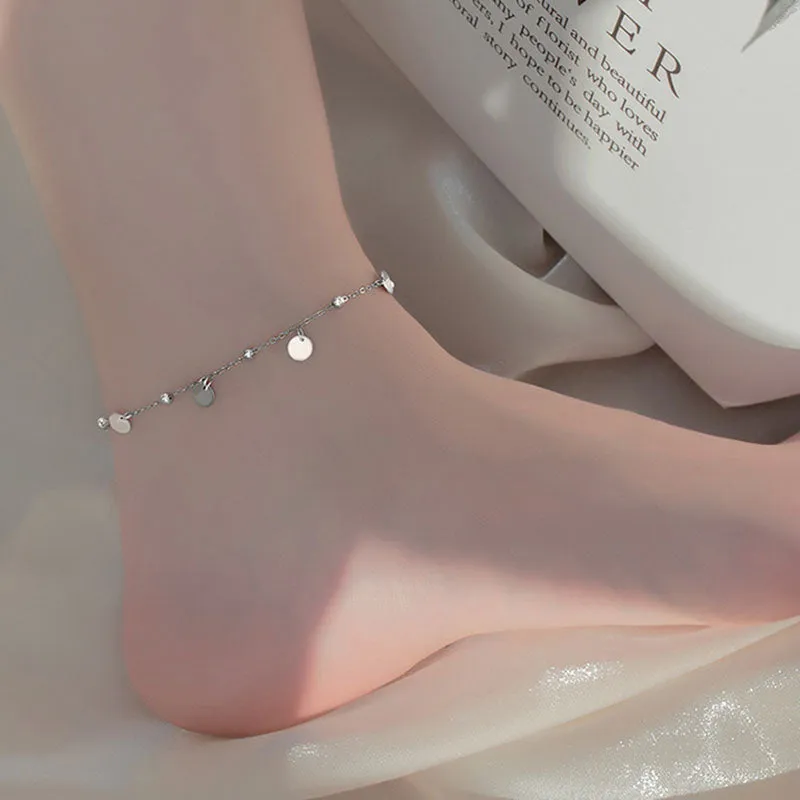 925 Stamp Anklet for Women