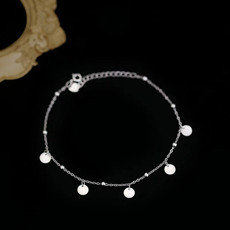 925 Stamp Anklet for Women