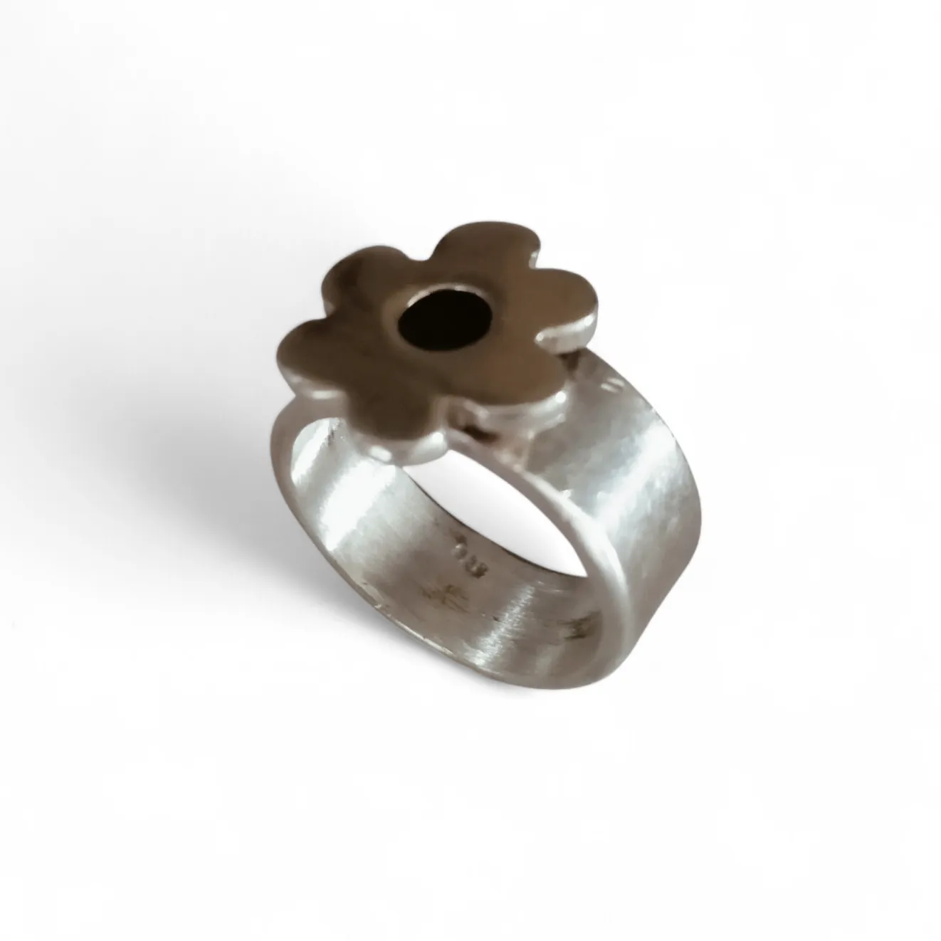 925 Sterling Silver Solid Daisy Ring