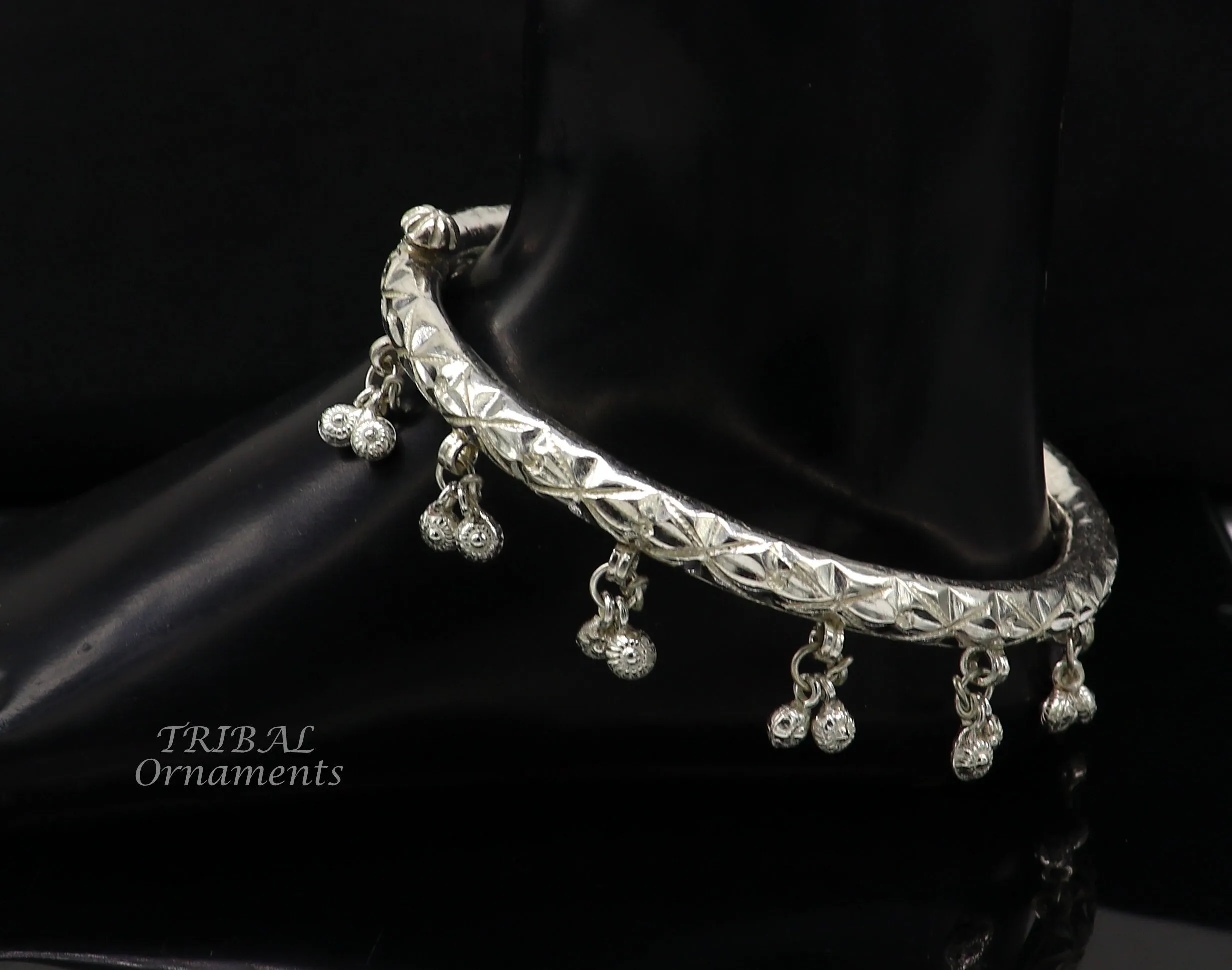925 sterling silver Vintage design handmade gorgeous cultural foot kada ankle bracelet tribal ethnic silver belly dance jewelry nsfk87