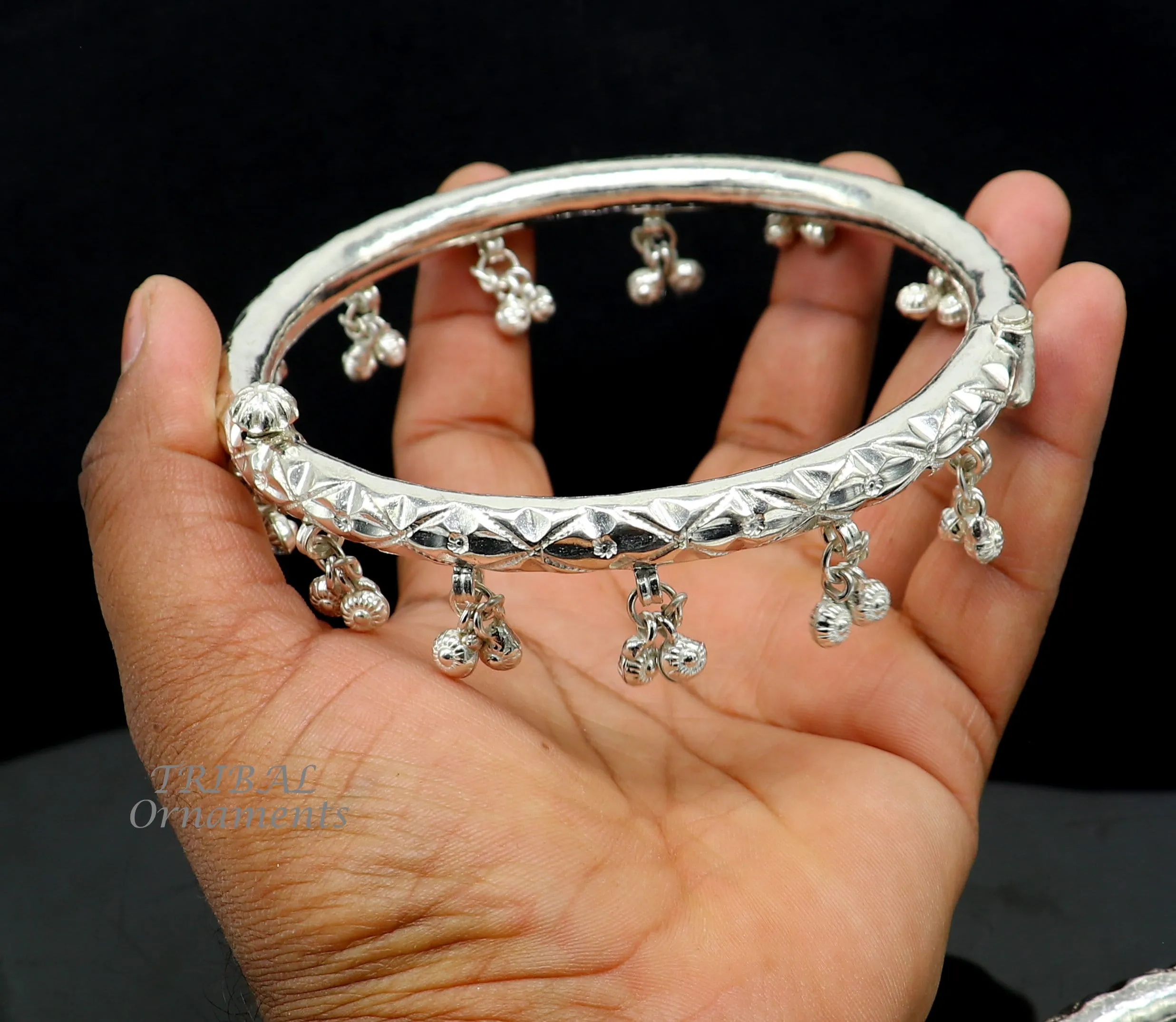 925 sterling silver Vintage design handmade gorgeous cultural foot kada ankle bracelet tribal ethnic silver belly dance jewelry nsfk87