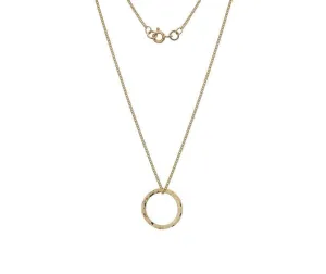 9ct Yellow Gold Circle Necklace