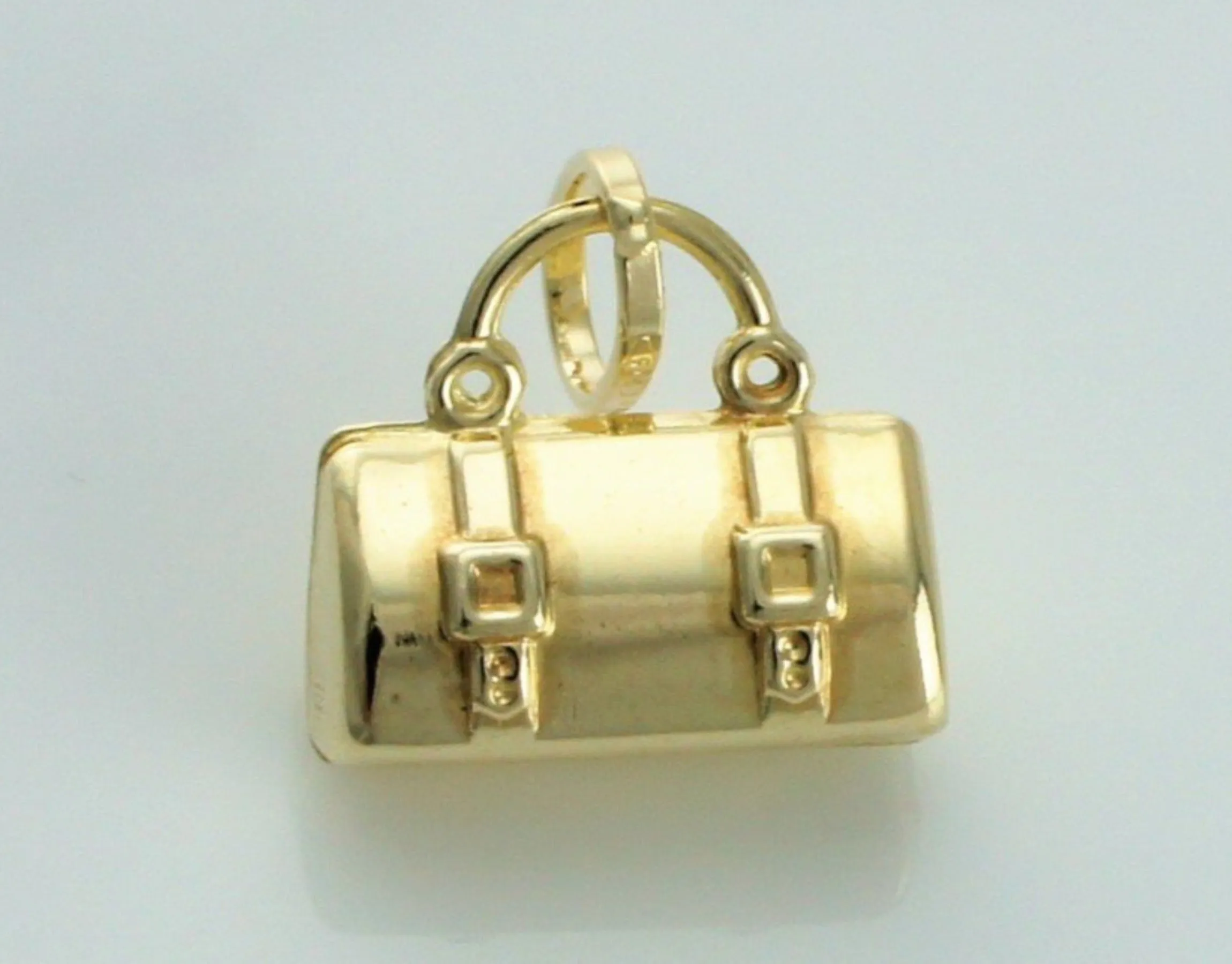 9ct Yellow Gold Handbag Pendant - Charm