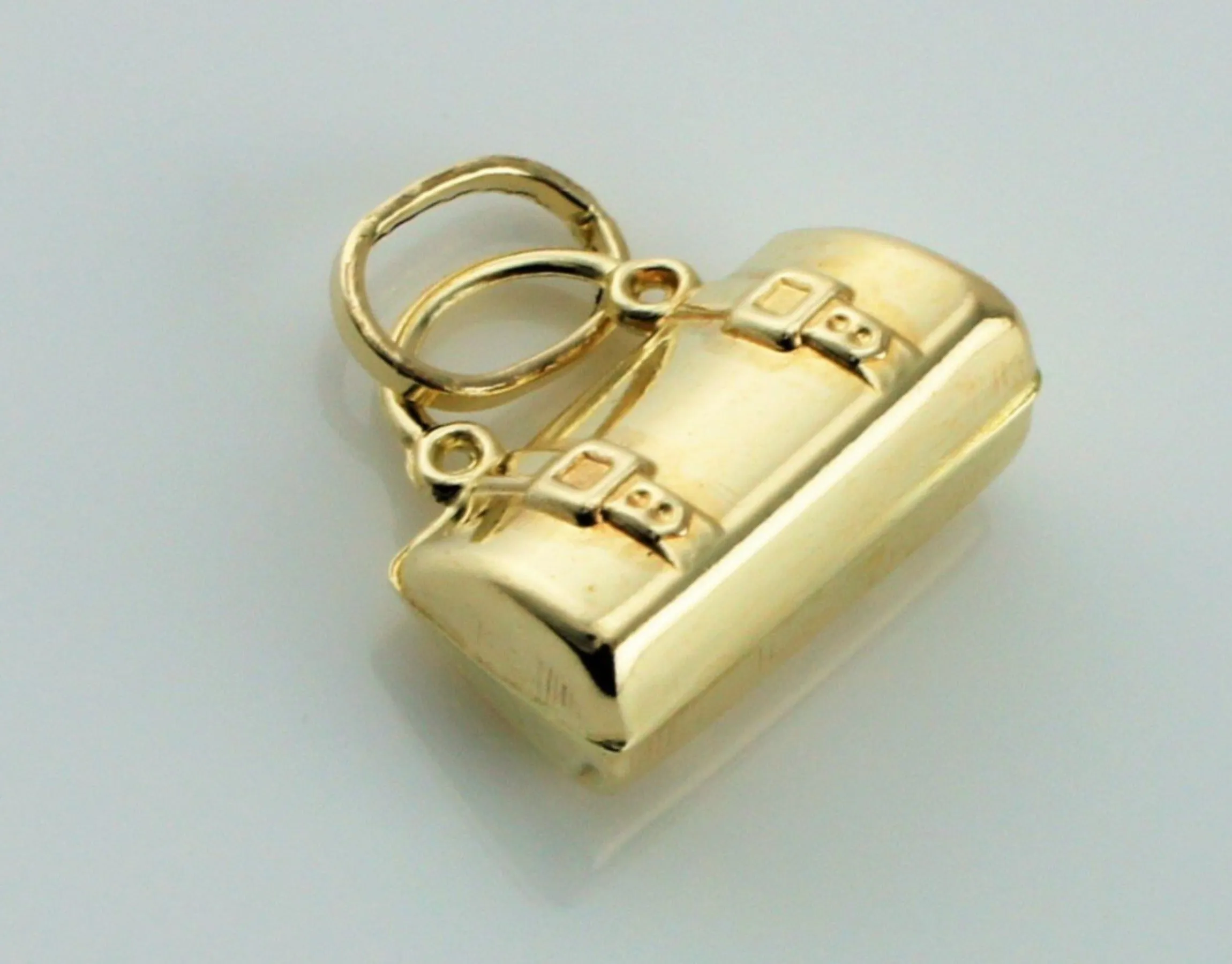9ct Yellow Gold Handbag Pendant - Charm