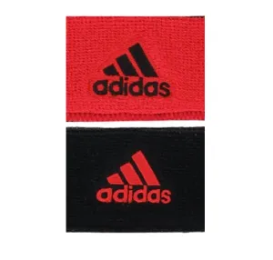 ADIDAS INTERVAL REVERSIBLE WRISTBANDS 3"- RED/BLACK