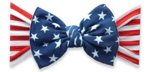 Baby Bling Flag Printed Knot Headband