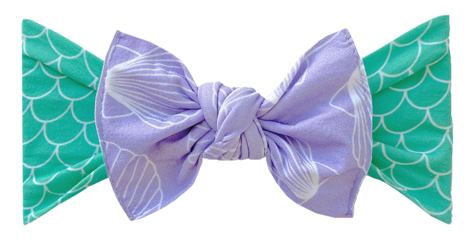 Baby Bling Mermaid Scales Printed Knot Headband