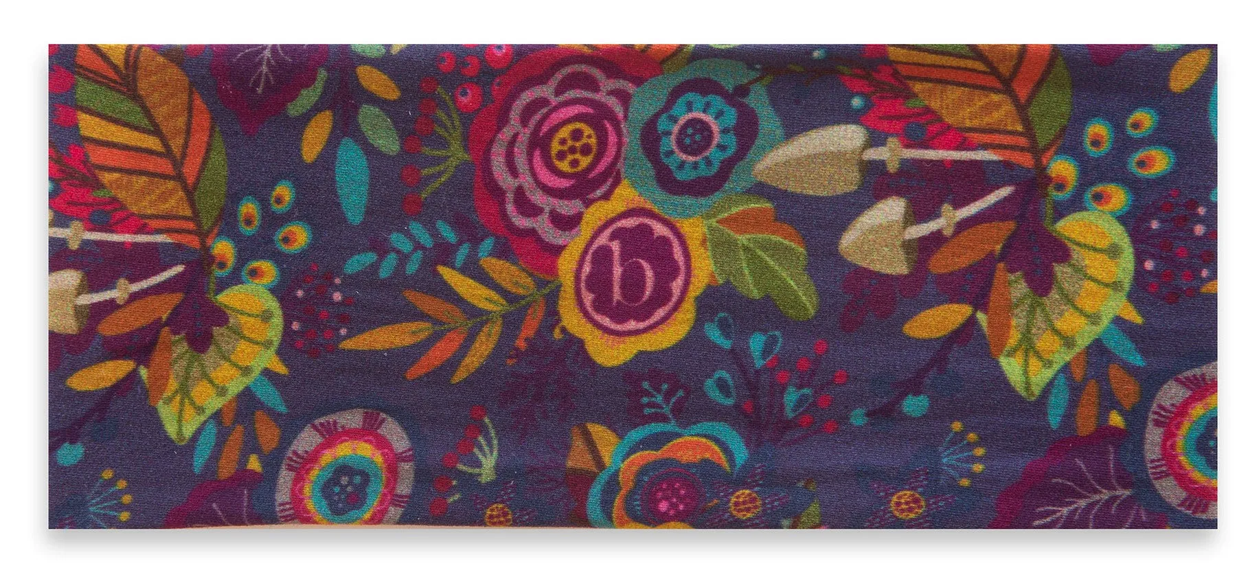 Baby Bling Plum Leaves Printed Knot Headband