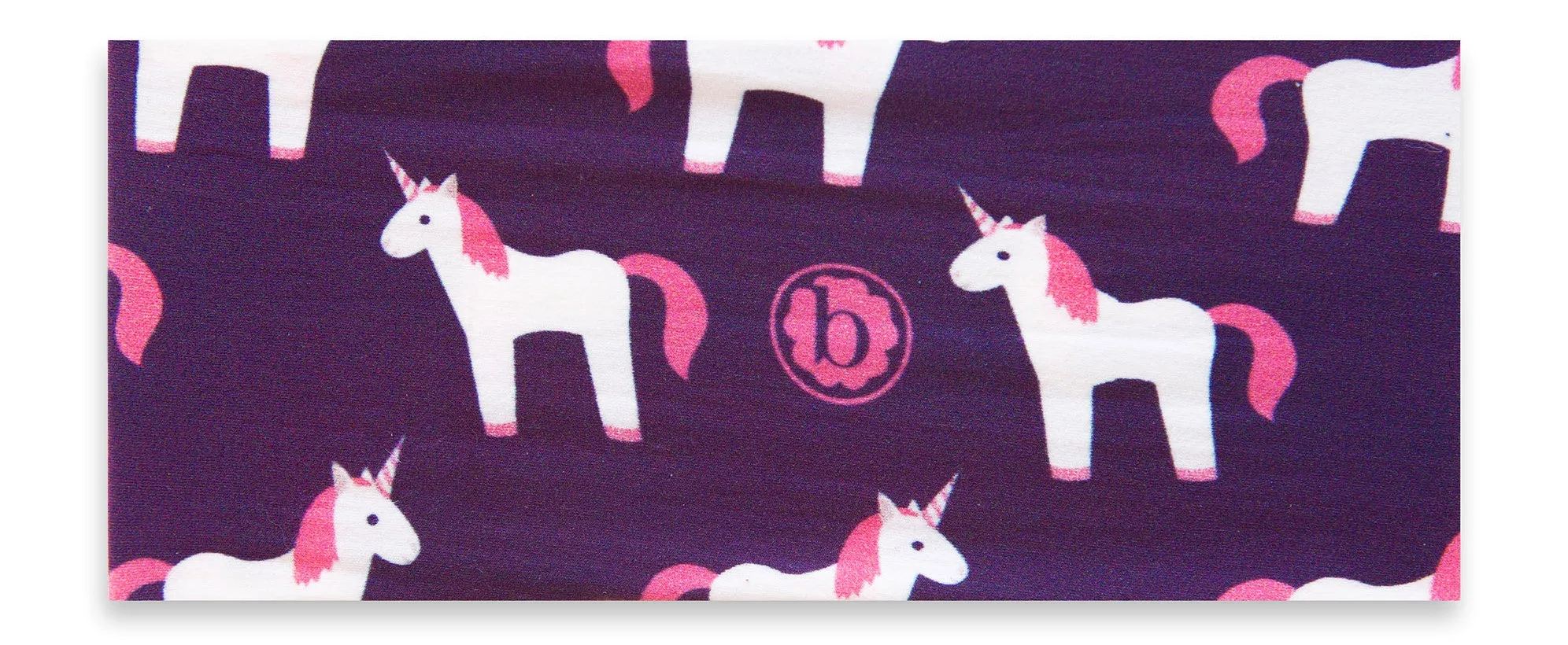 Baby Bling Plum Unicorn Printed Knot Headband