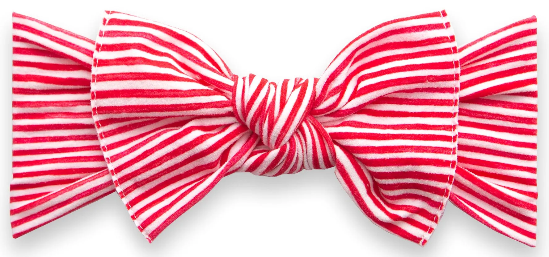 Baby Bling Red Painted Stripe Printed Knot Headband
