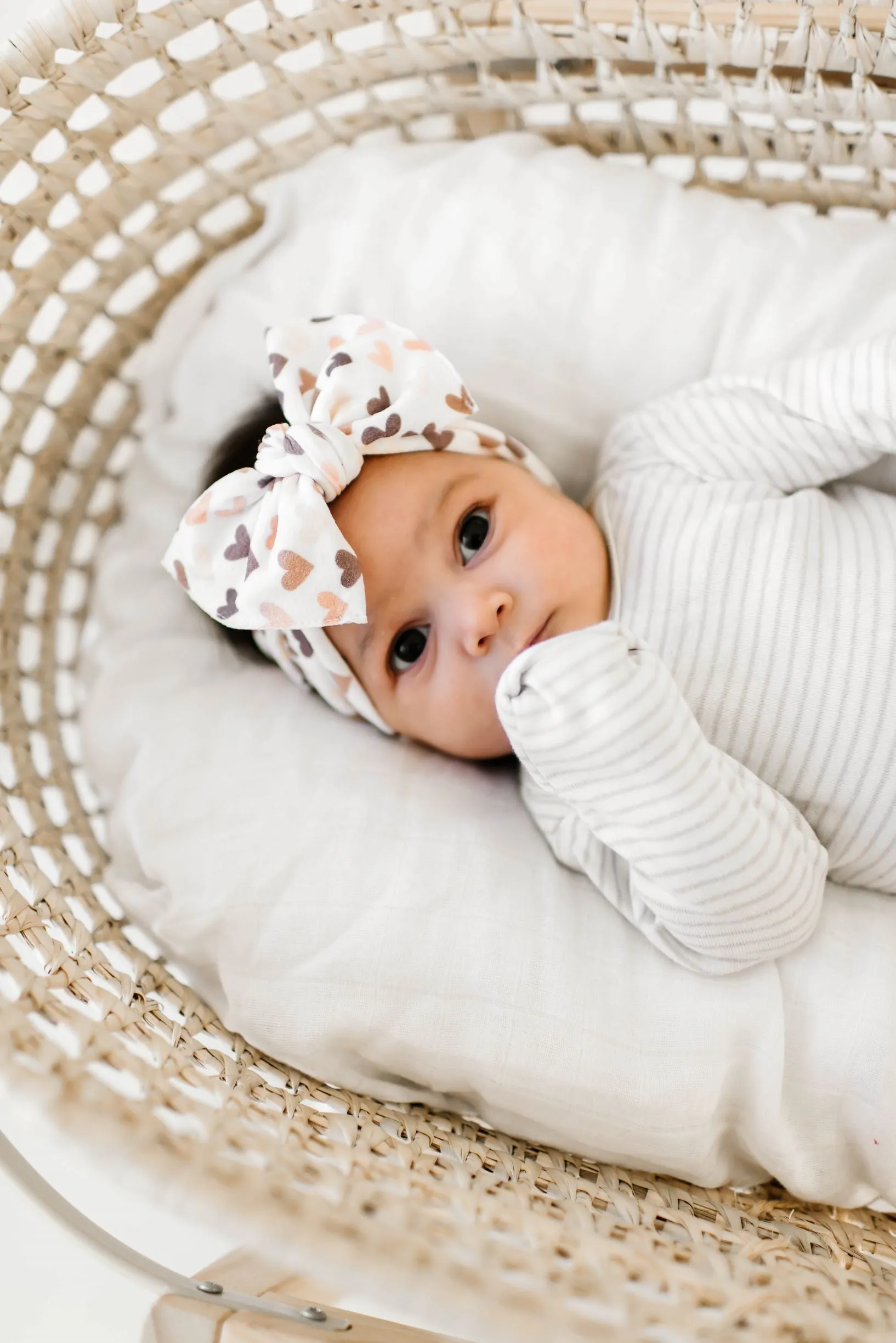 Baby Bling Unity Heart Printed Knot Headband