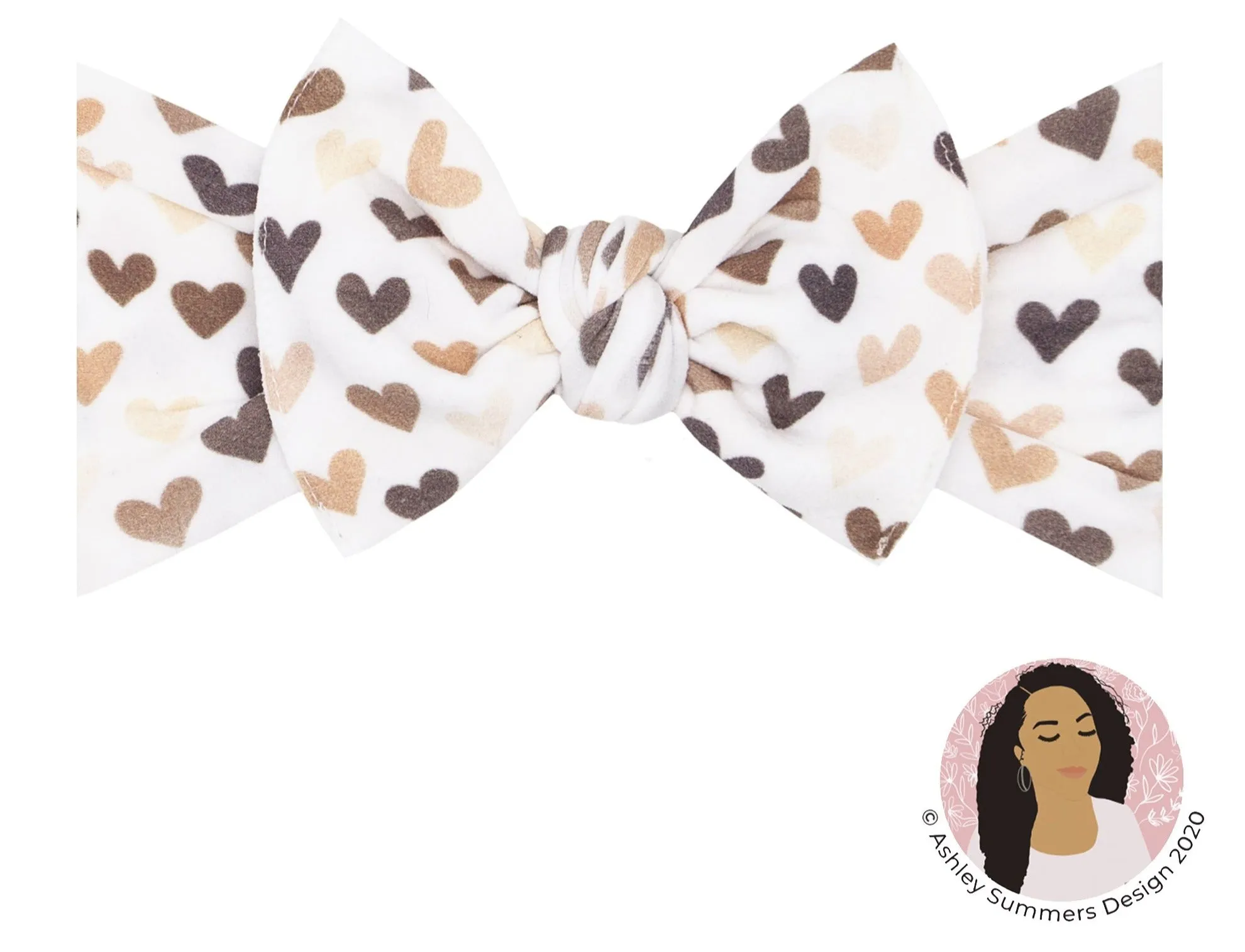 Baby Bling Unity Heart Printed Knot Headband