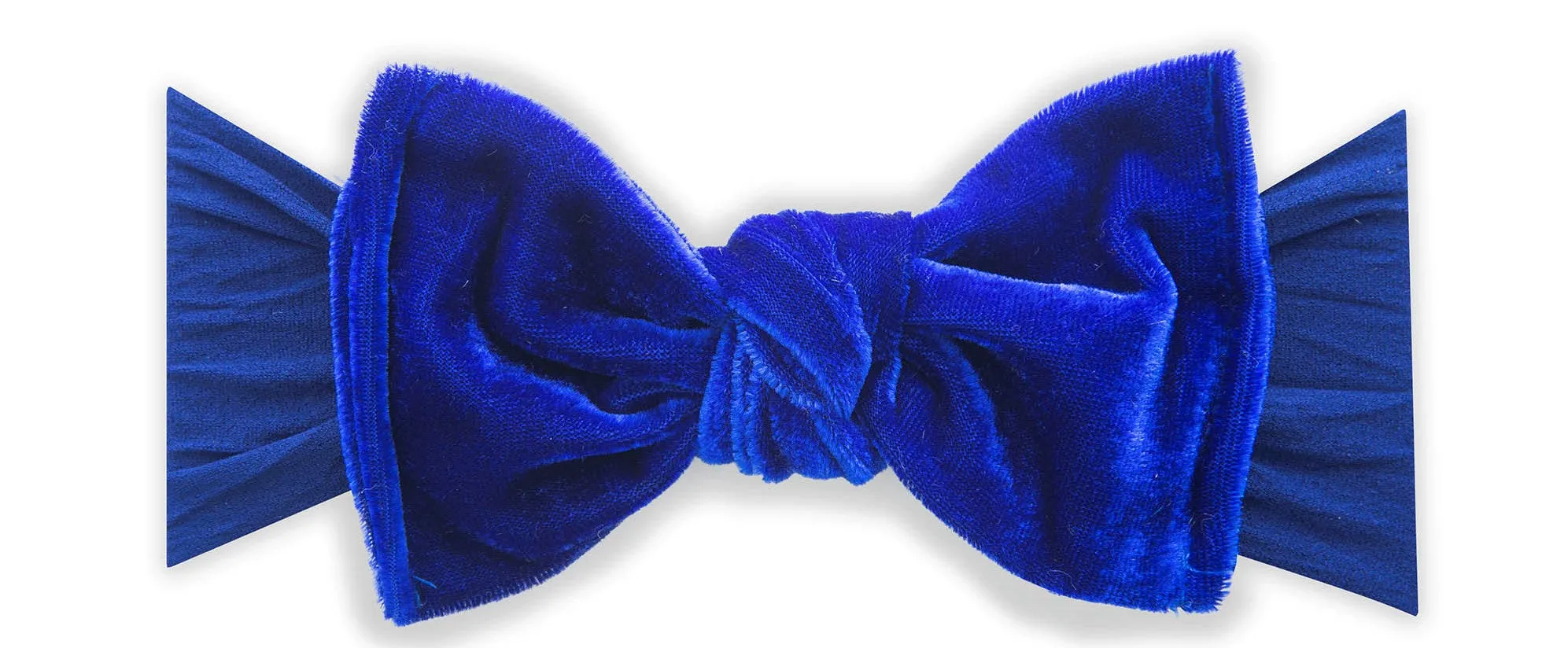 Baby Bling Velvet Knot Headband - Cobalt
