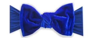 Baby Bling Velvet Knot Headband - Cobalt
