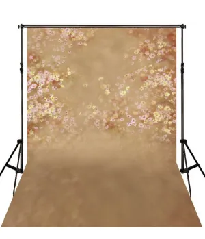 Babymoon Floral Theme Backdrop | 8x12 feet | Brown