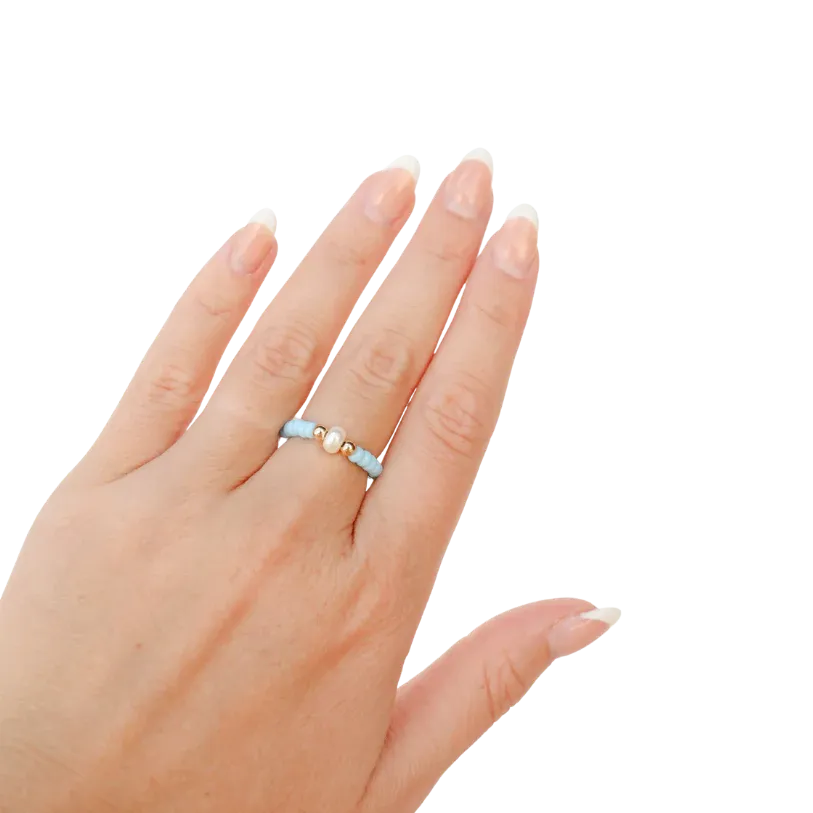 Beaded Blondes ‘Pastel Blue Ring’