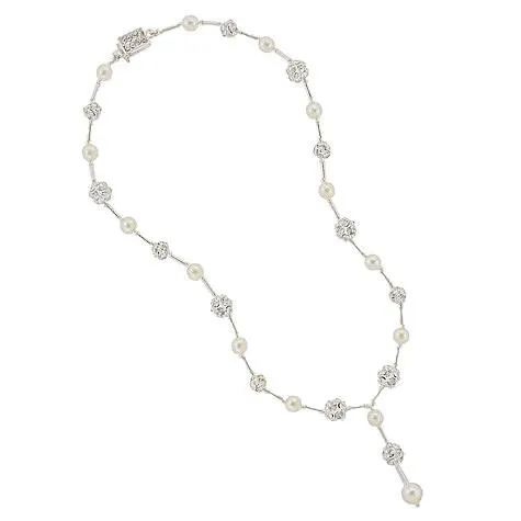 Beaded Bridal Necklace with Drop