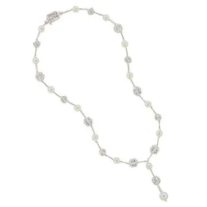 Beaded Bridal Necklace with Drop