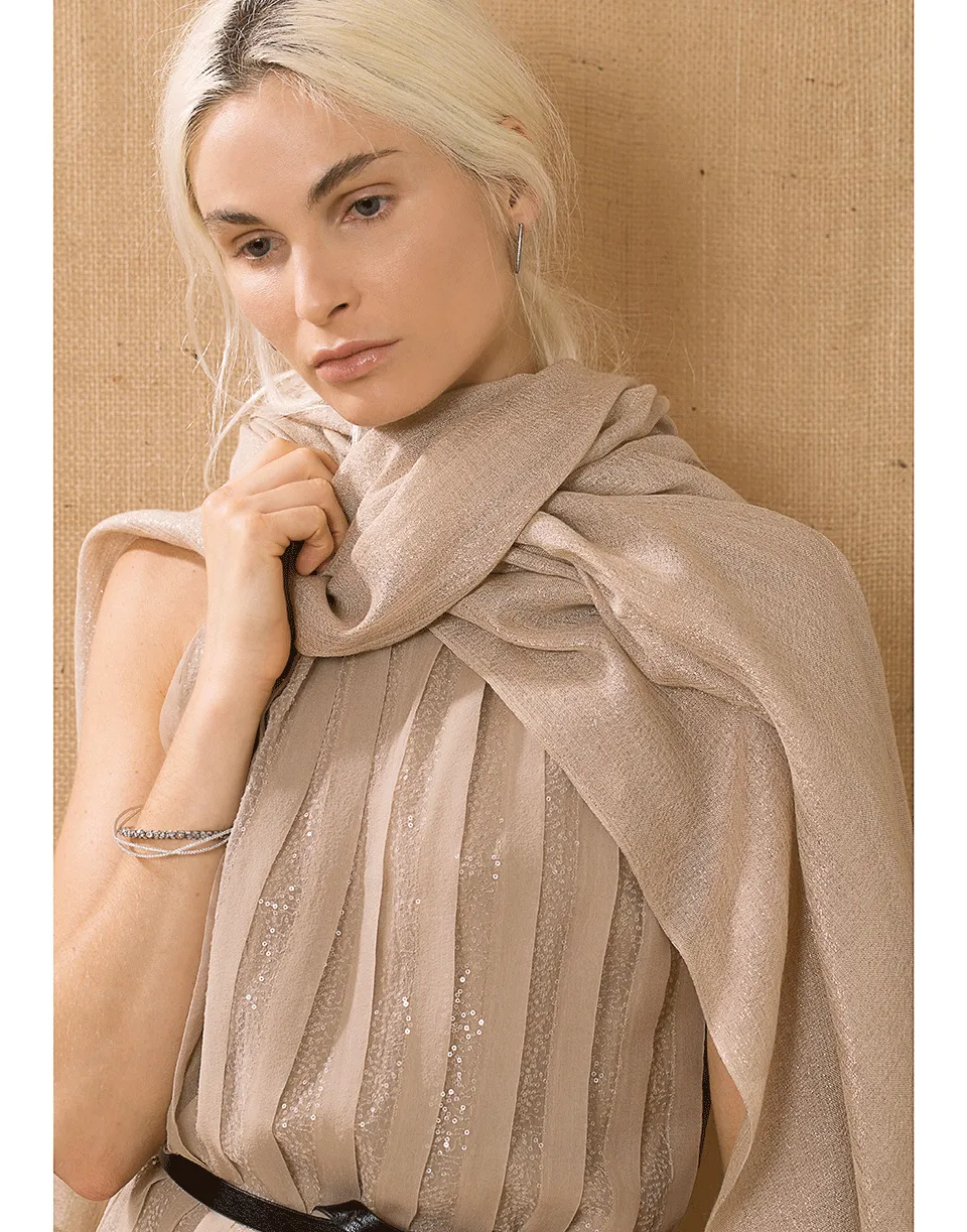 Beige Cashmere Scarf