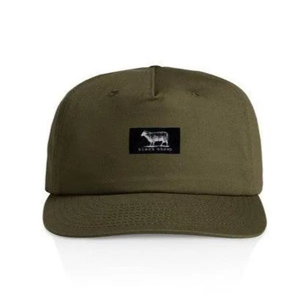 Black Sheep Cotton "Surf Cap" Snapback Hat Army