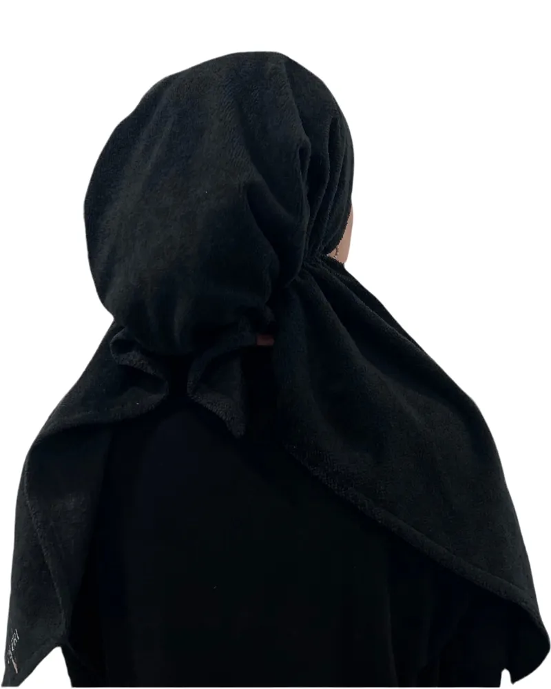 Black Terry Pre-Tied Bandanna with Full Grip