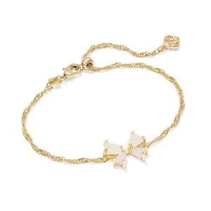 Blair Bow Small Chain Bracelet - Gold/Iridescent Drusy