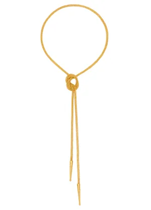 Bolo Tie Necklace Gold