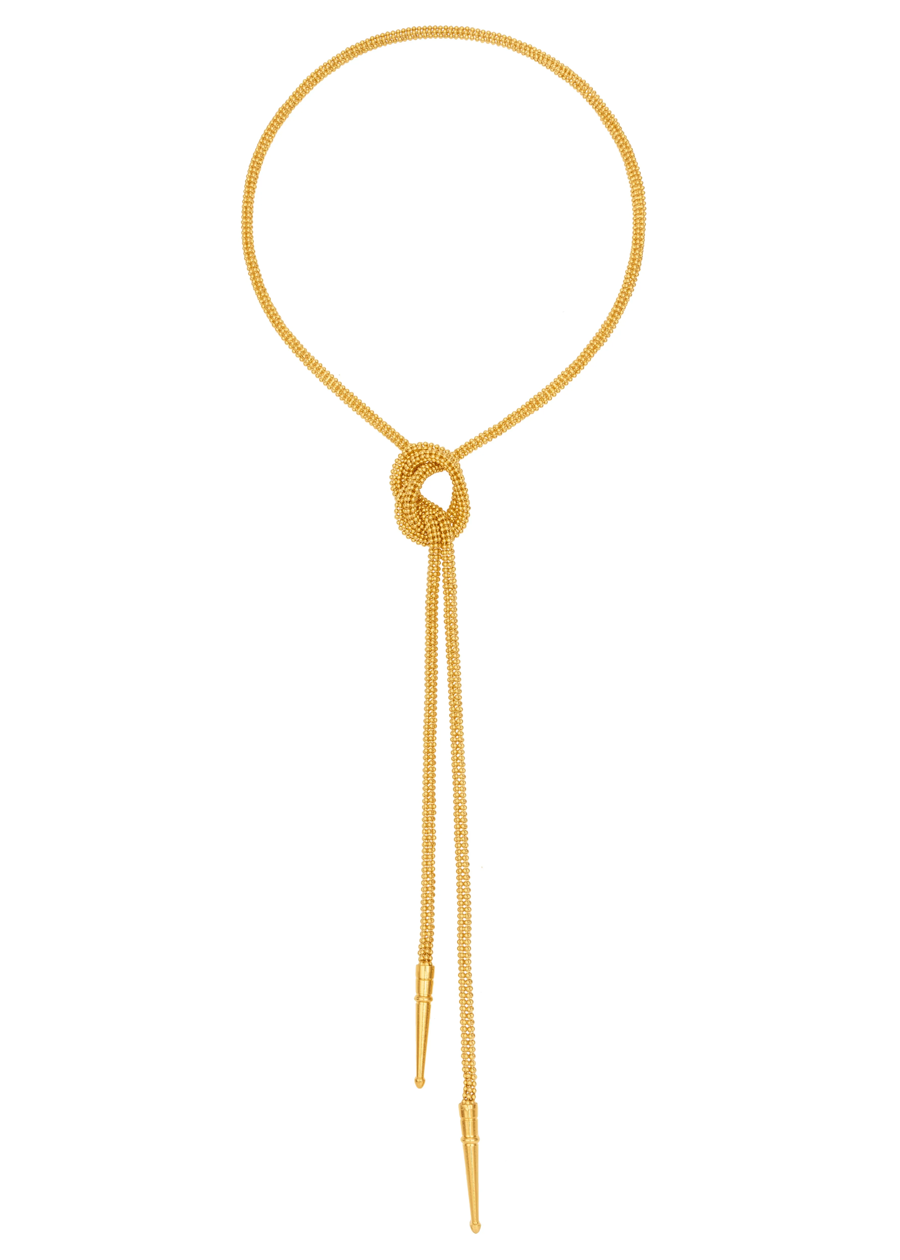 Bolo Tie Necklace Gold