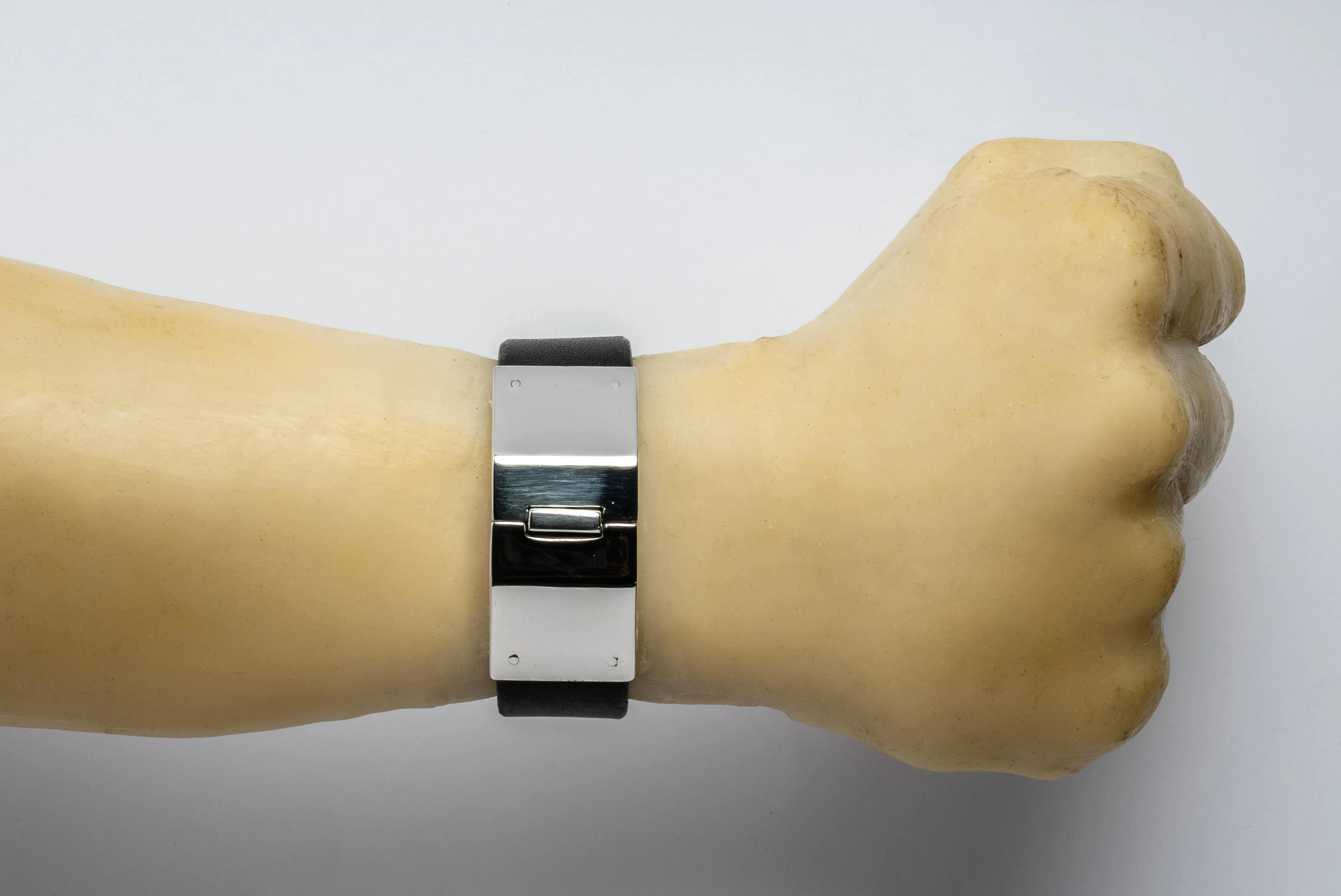 Box Lock Bracelet (Facet, Narrow, BLK PA)