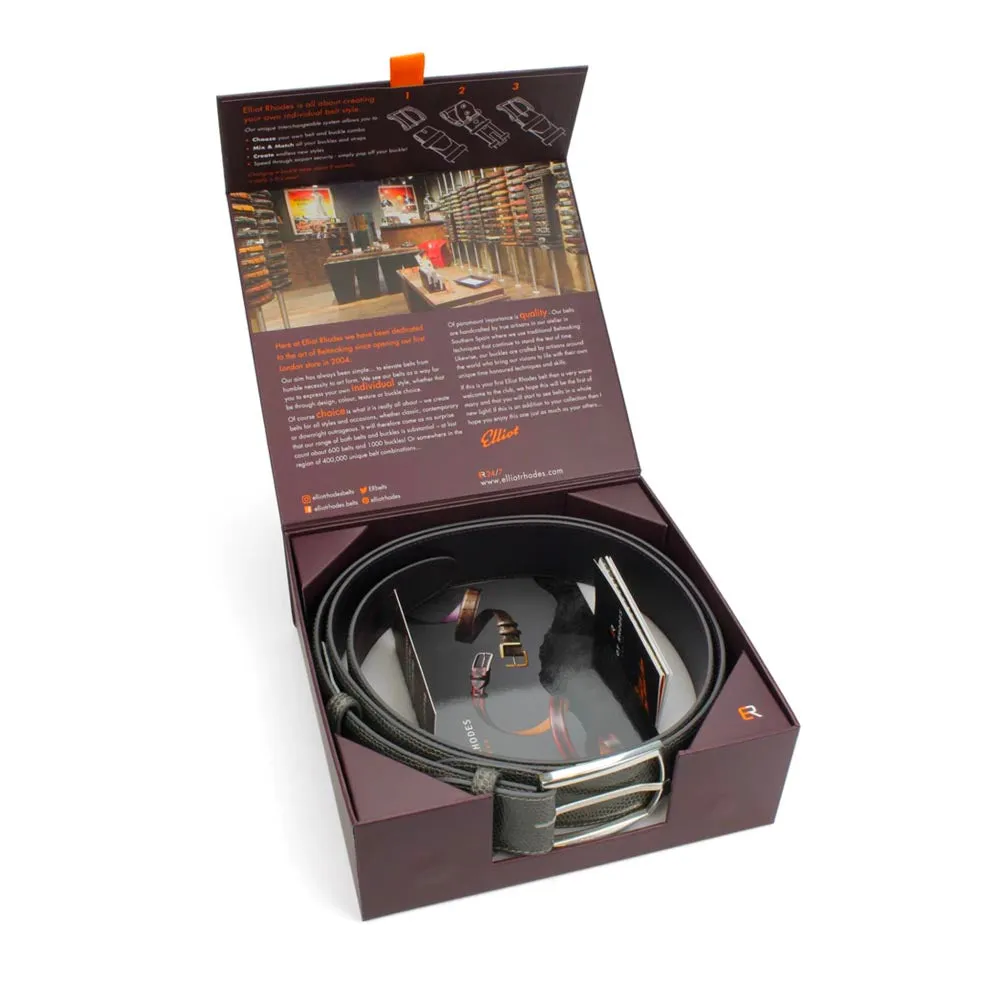 Brush Off Effect Tonal Mock Croc Belt Strap