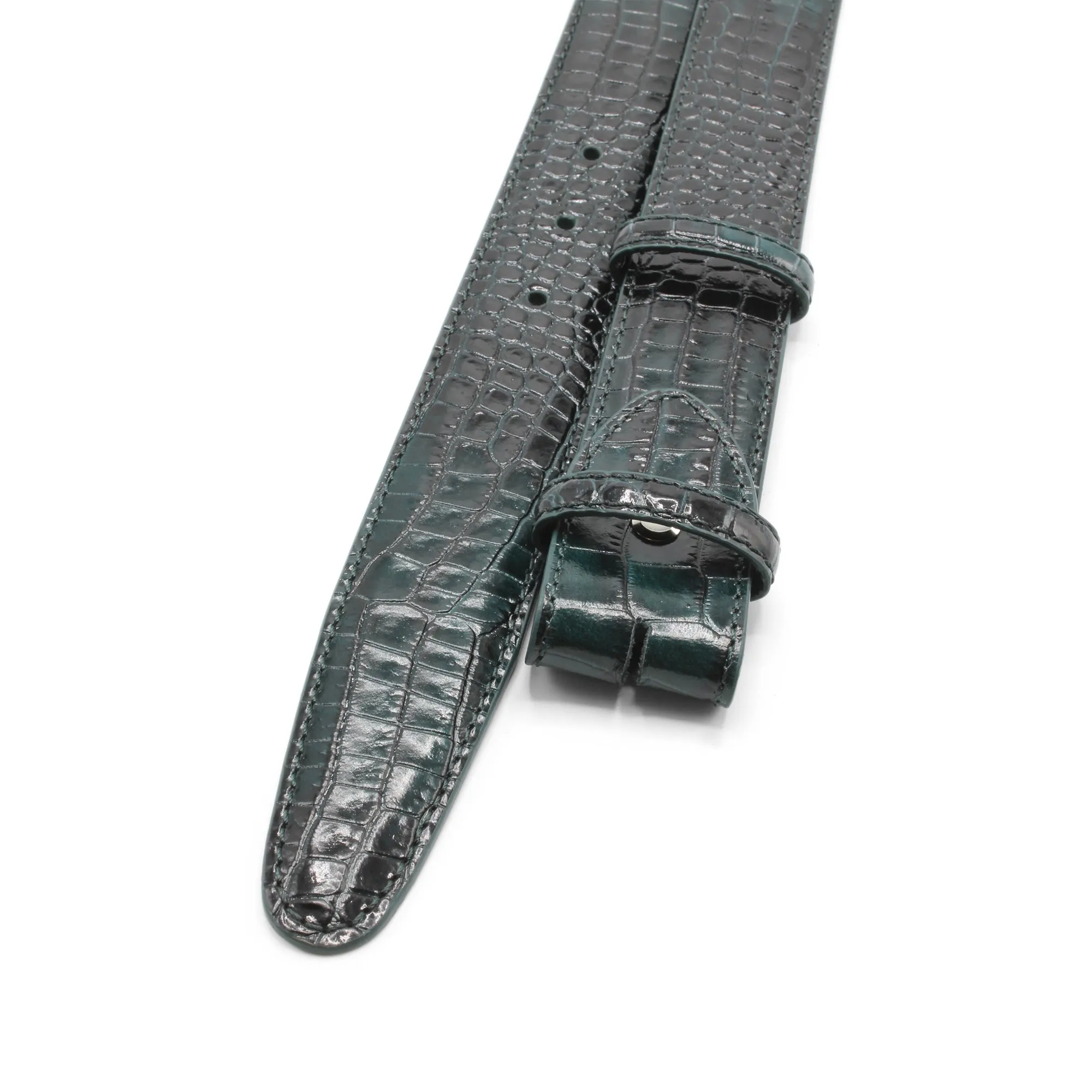 Brush Off Effect Tonal Mock Croc Belt Strap