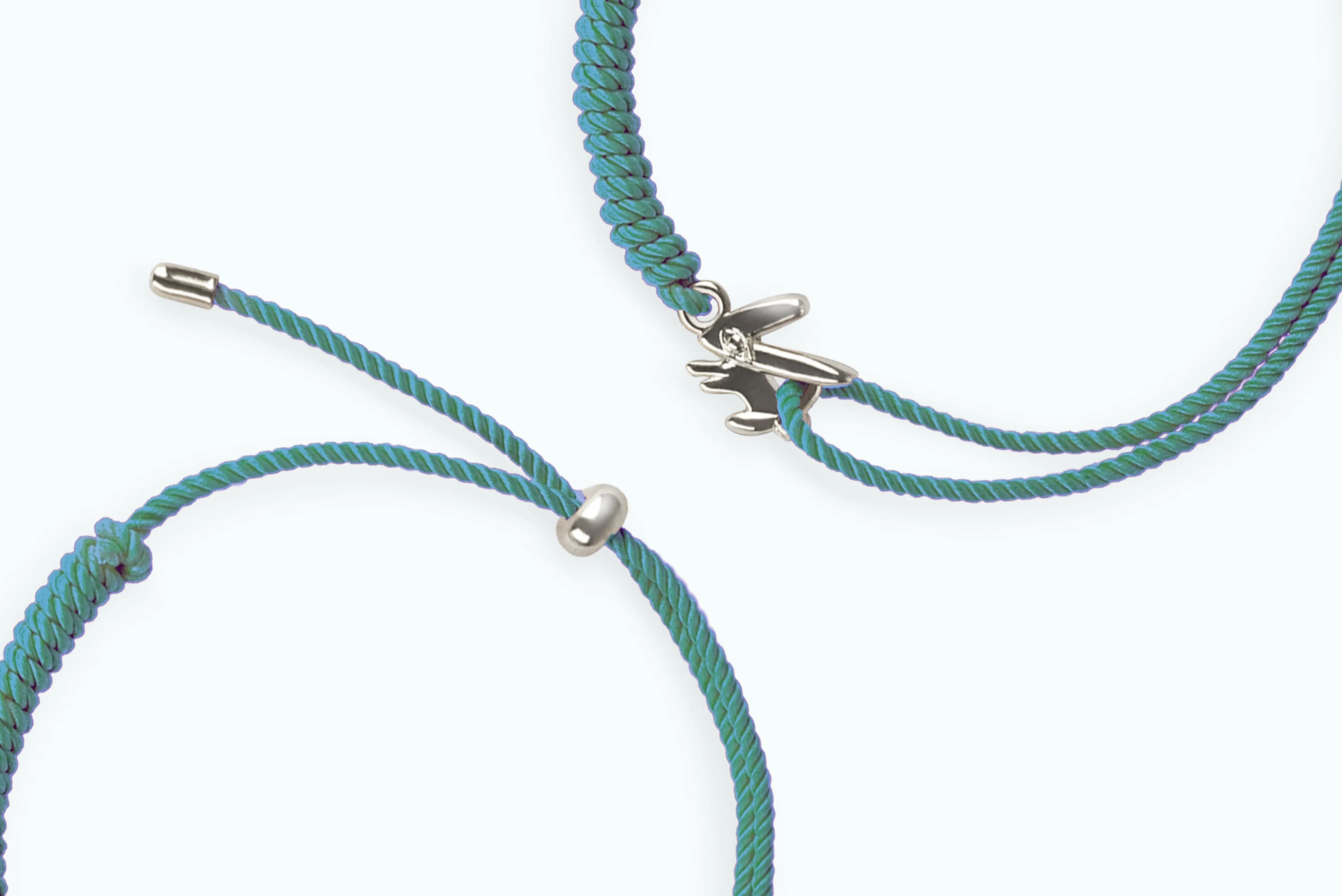 Bunny Vitamin Anklets Silver Celadon Green