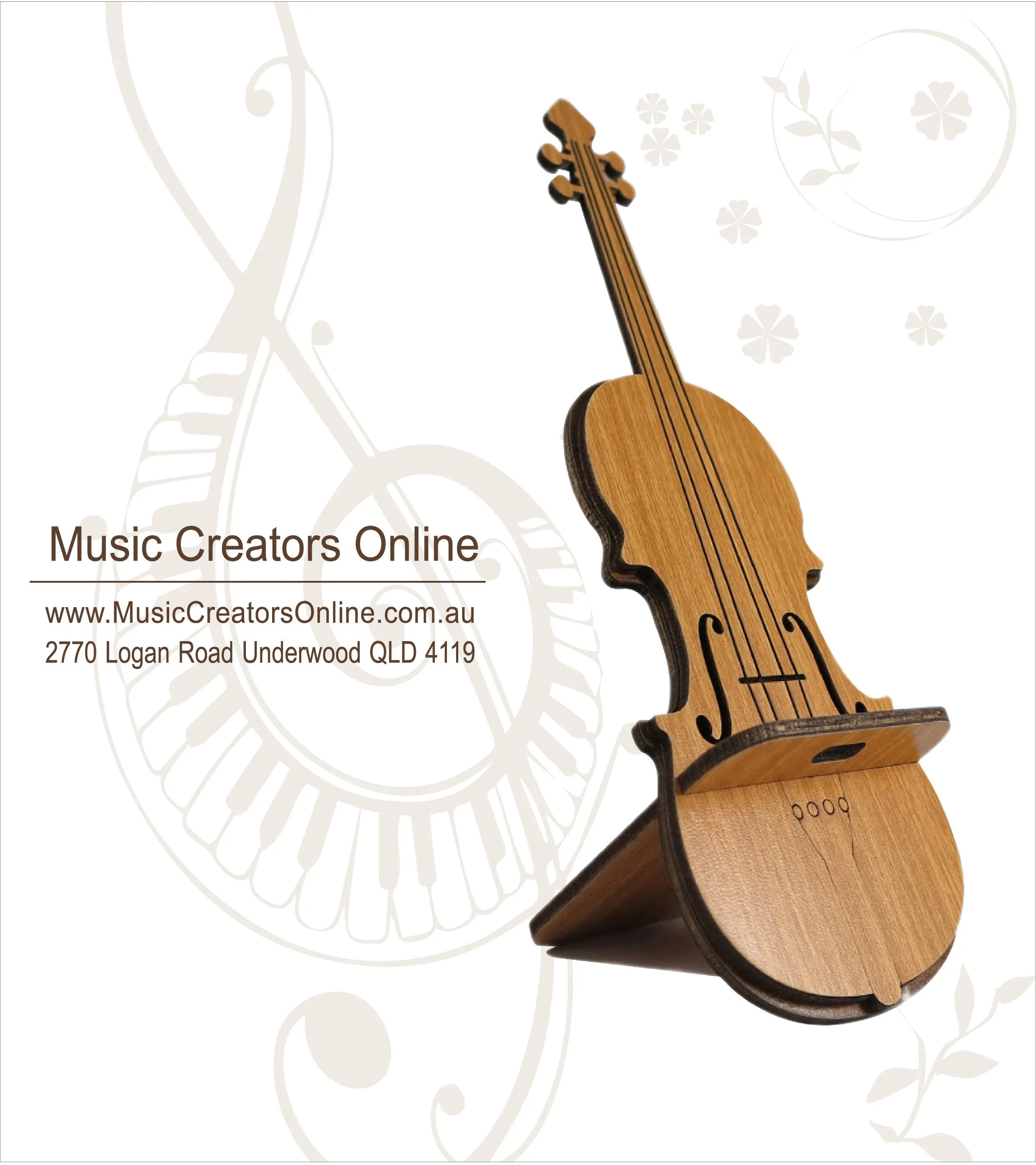 Cello Handcrafted Wooden Phone Stand