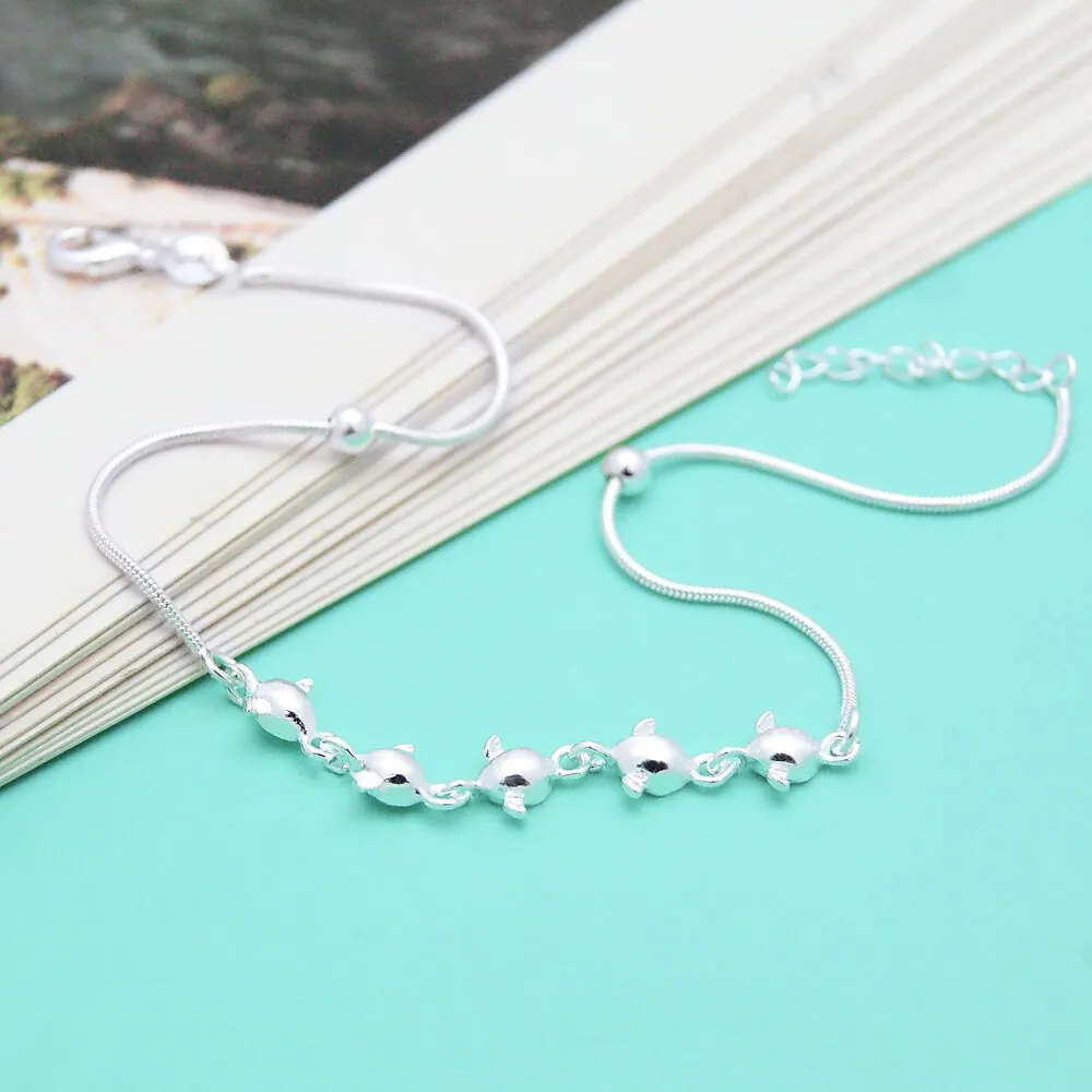 Charming Ladies Silver Jewelry Fashion Angel Egg Pendant Anklet  Cute