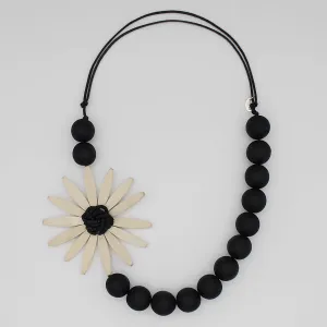 Chunky White Flower Statement Necklace