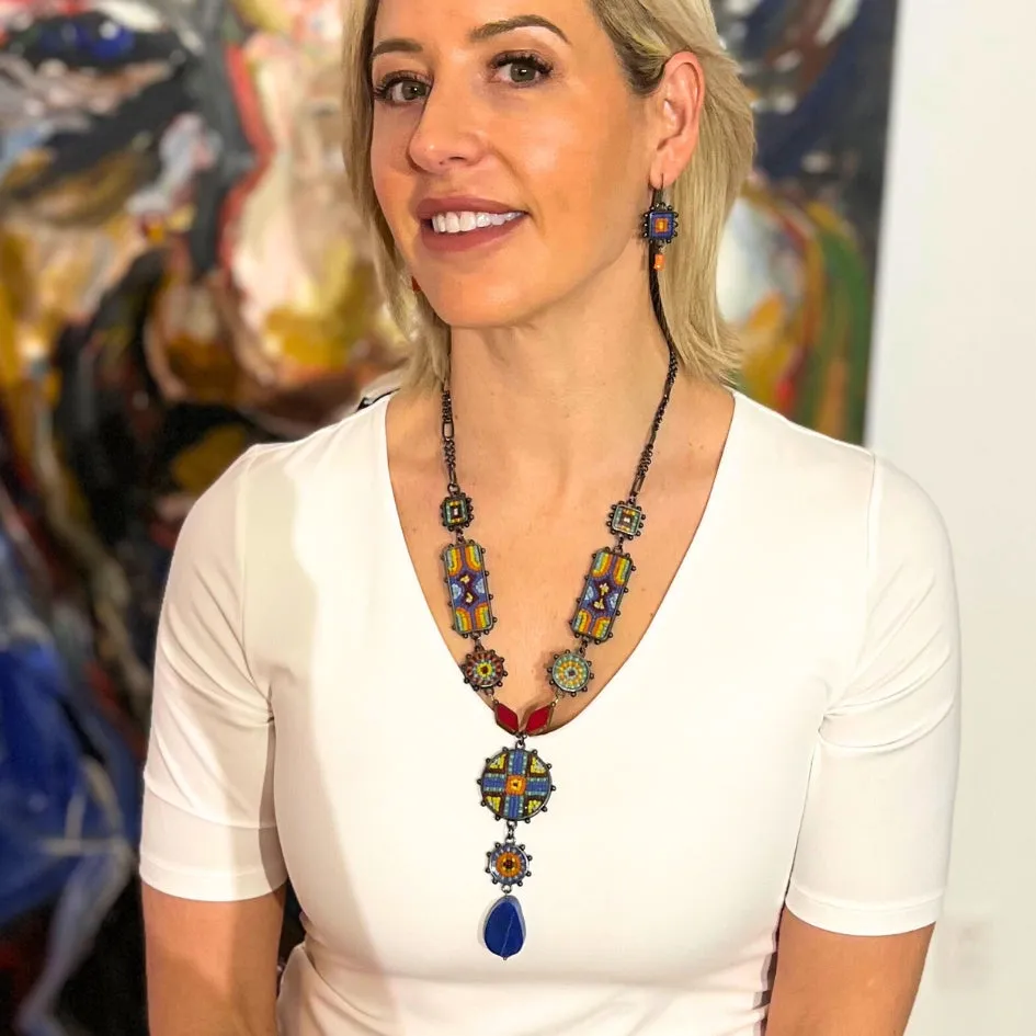 ColorFULL Necklace with Lapis and Czech Glass