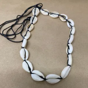 Cowrie Shell Necklace (1) - 1 size fits all - Black