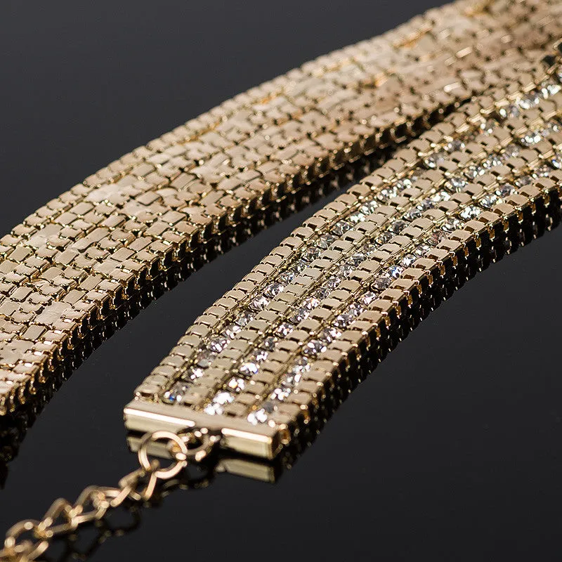 CZ Gold Bib Necklace- Save Up to 40%