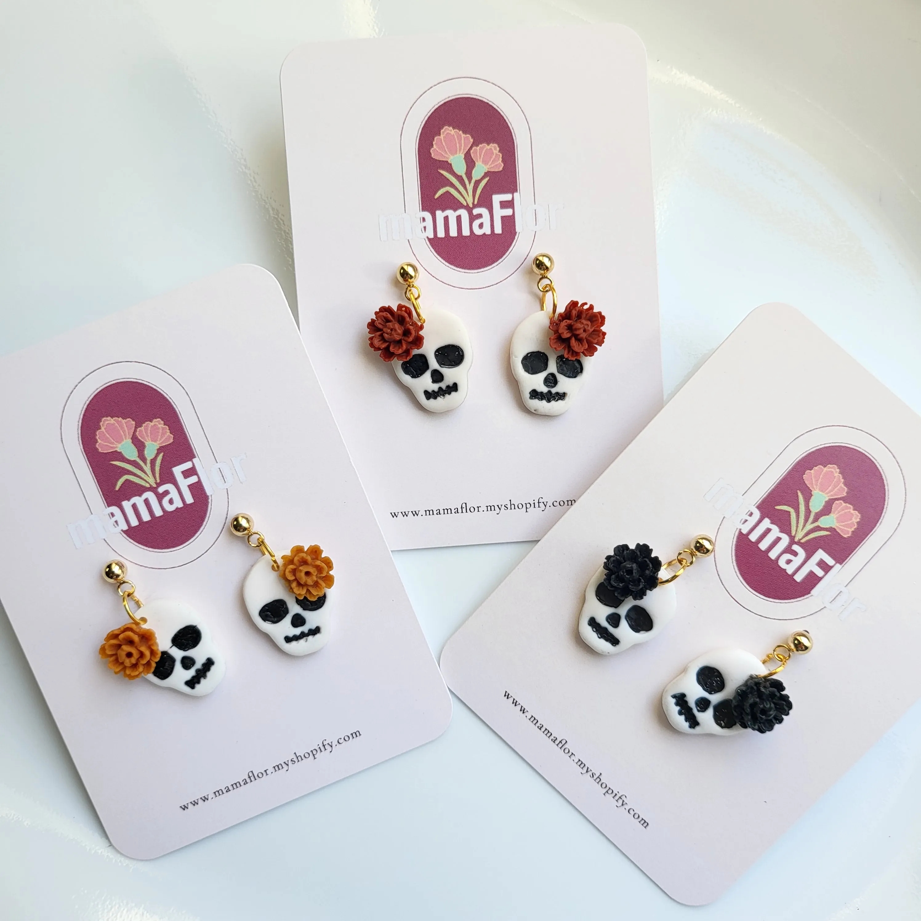Dainty Catrina Earrings - spooky