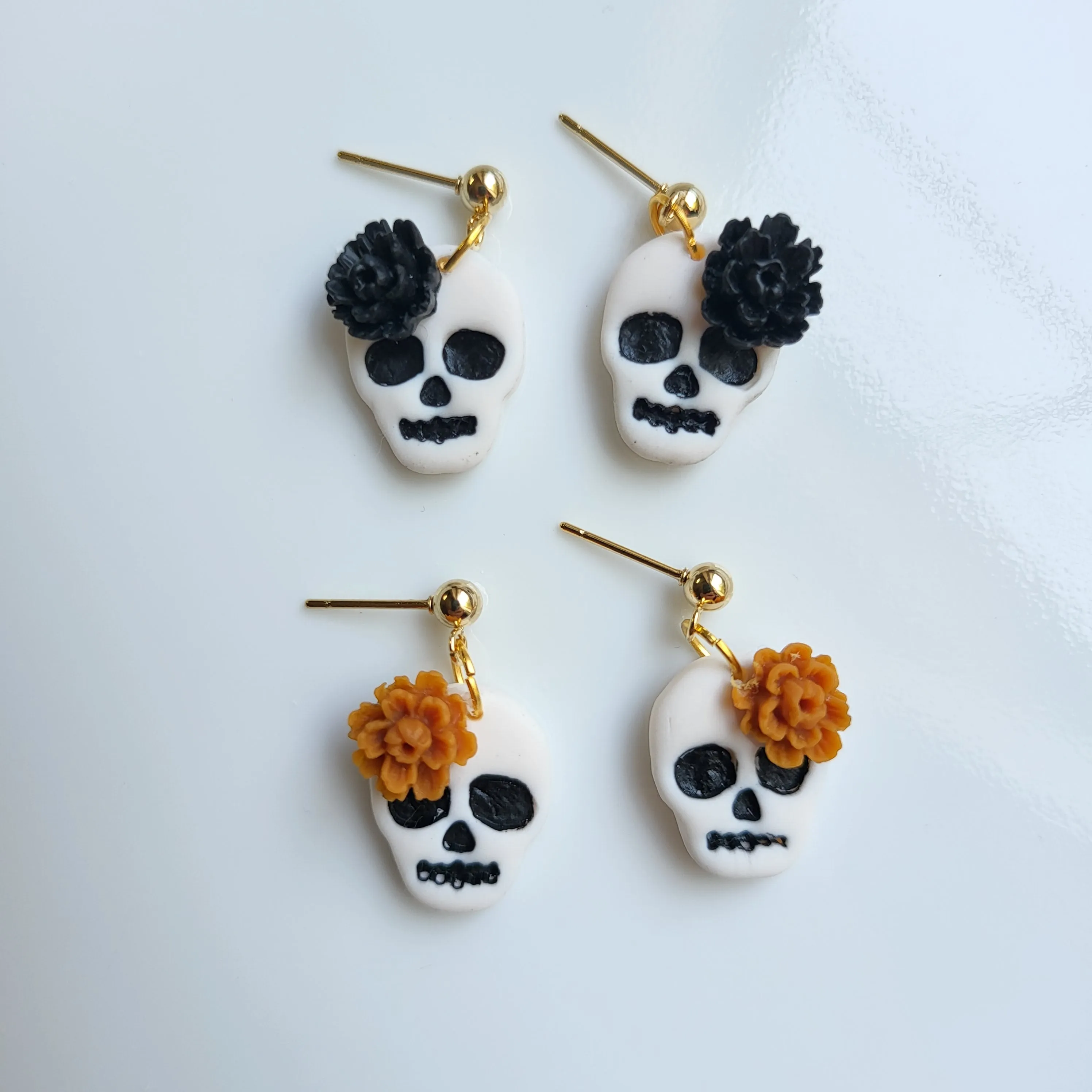 Dainty Catrina Earrings - spooky