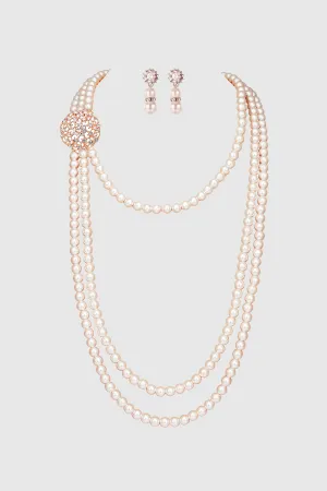 Delicate Multilayer Pearl Necklace Set