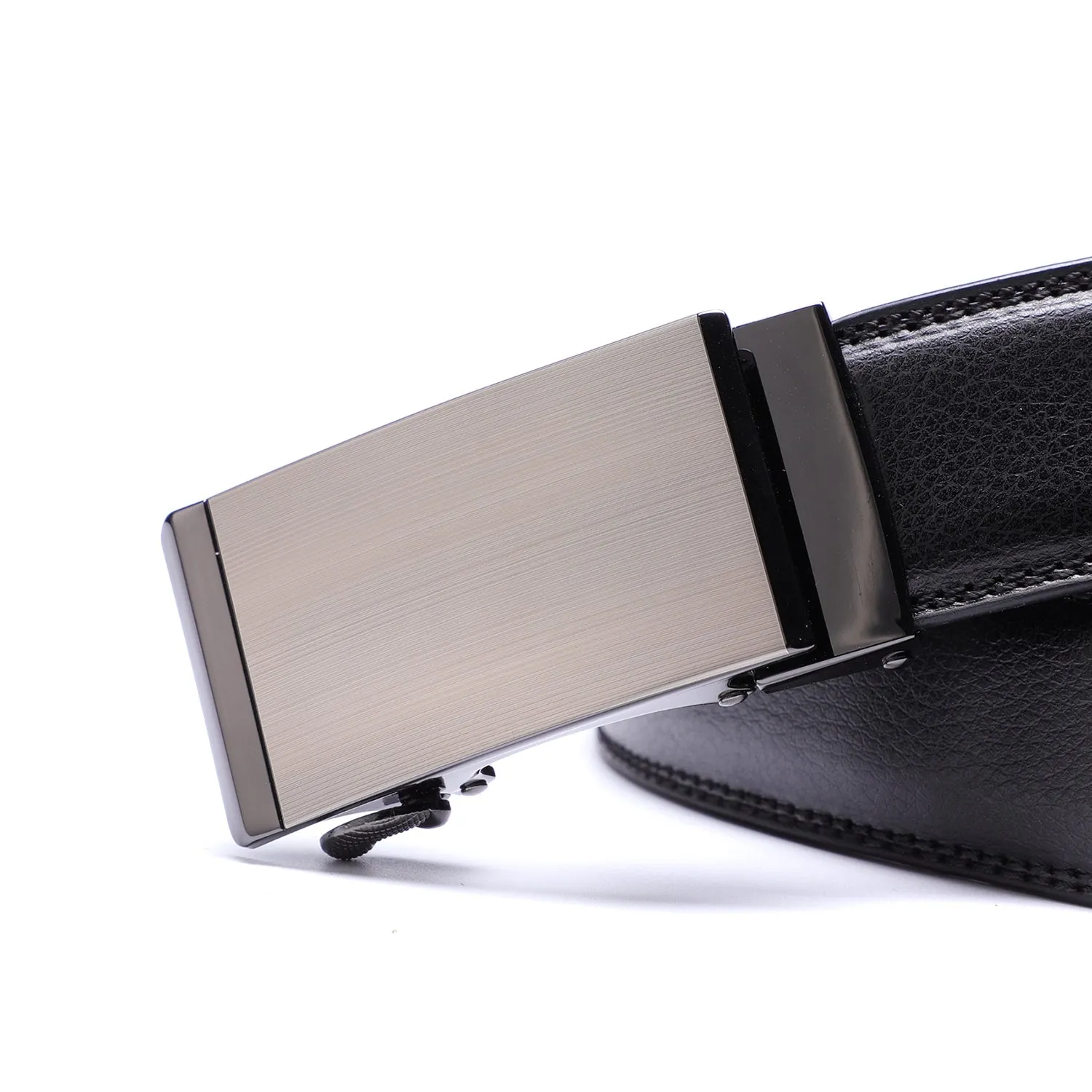 EZ Click Men's Fashion Belt with Polished Buckle and Black Edge