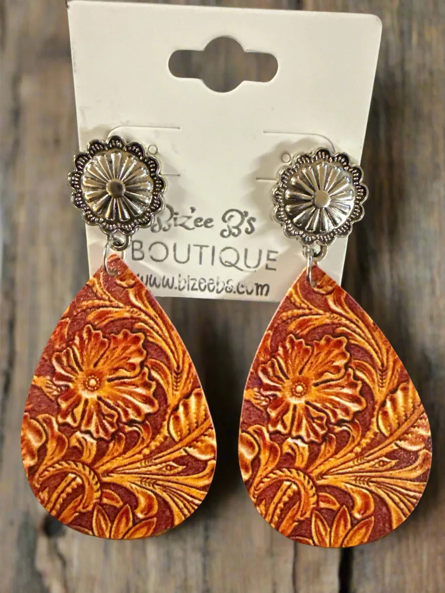 Floral Teardrop Earrings