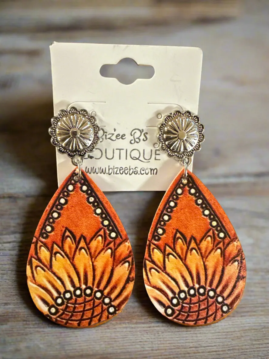 Floral Teardrop Earrings