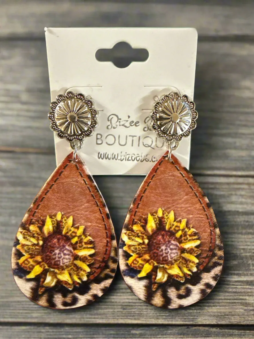 Floral Teardrop Earrings
